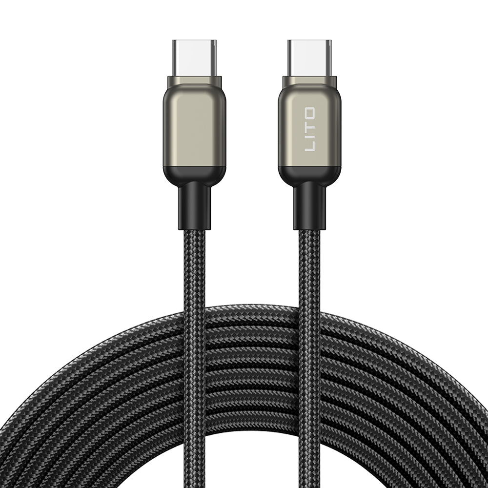 USB-C Data and Charging Cable - USB-C Lito LD17, 100W, 1m, Black