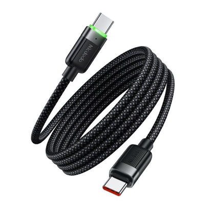 Кабел за данни и зареждане USB-C - USB-C McDodo CA-2000 Self Winding, 60W, 1.2m, Черен