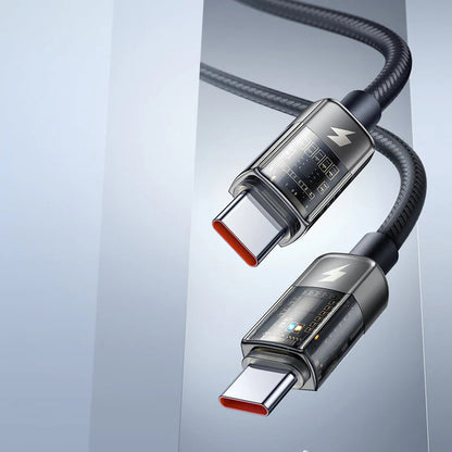 Кабел за данни и зареждане USB-C - USB-C McDodo CA-2840 Auto Power Off, 100W, 1.2m, Черен