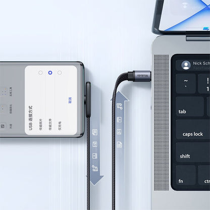 Кабел за данни и зареждане USB-C - USB-C McDodo CA-3360 Angled, 65W, 1.2m, Черен