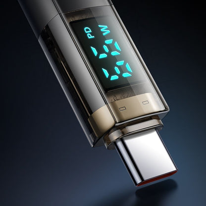 Кабел за данни и зареждане USB-C - USB-C McDodo CA-3610 Display Auto Power Off, 100W, 1.2m, Черен