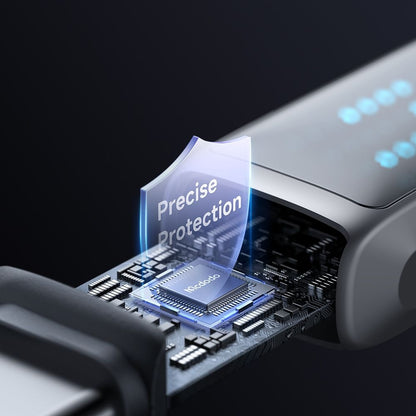 Кабел за данни и зареждане USB-C - USB-C McDodo CA-4250 Display, 100W, 1.2m, Черен