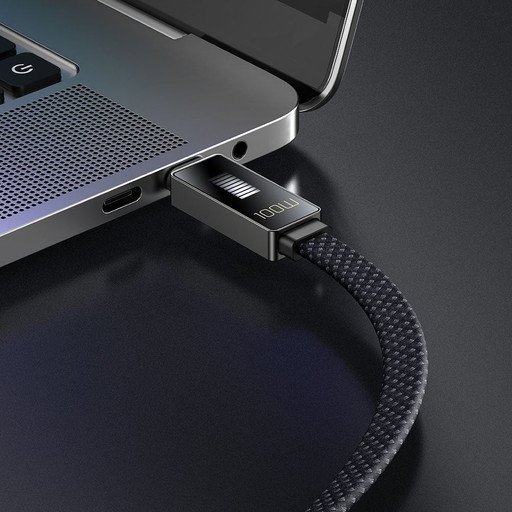 Кабел за данни и зареждане USB-C - USB-C McDodo CA-4470 Rythm Display, 100W, 1.2m, Черен