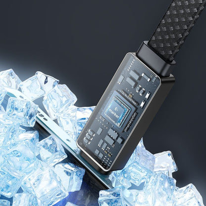 Кабел за данни и зареждане USB-C - USB-C McDodo CA-4470 Rythm Display, 100W, 1.2m, Черен