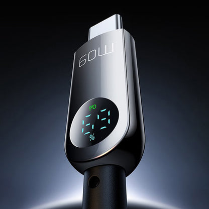 Кабел за данни и зареждане USB-C - USB-C McDodo CA-4780 Display, 60W, 1.2m, Черен