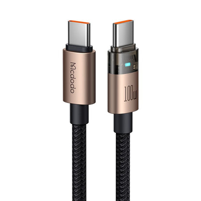 Кабел за данни и зареждане USB-C - USB-C McDodo CA-5581, 100W, 1.2m, Златист