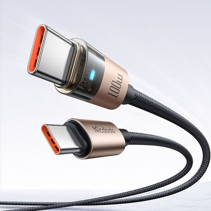Кабел за данни и зареждане USB-C - USB-C McDodo CA-5581, 100W, 1.2m, Златист