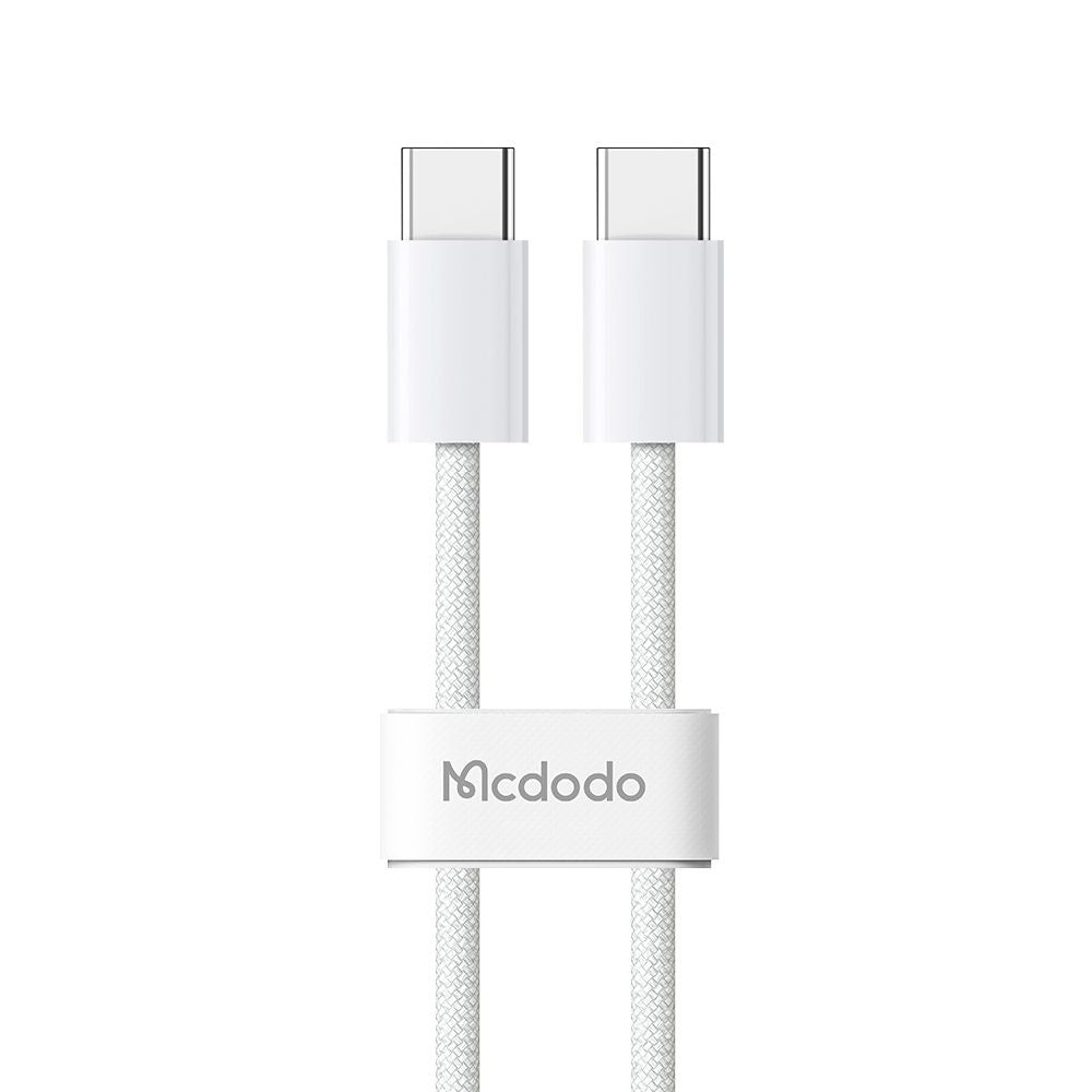 Кабел за данни и зареждане USB-C - USB-C McDodo CA-5690, 60W, 1m, Бял