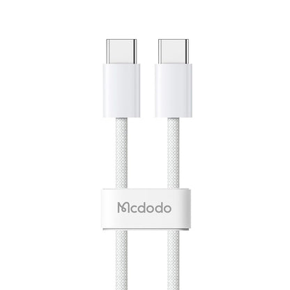 Кабел за данни и зареждане USB-C - USB-C McDodo CA-5690, 60W, 1m, Бял