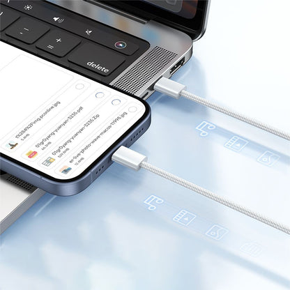 Кабел за данни и зареждане USB-C - USB-C McDodo CA-5690, 60W, 1m, Бял