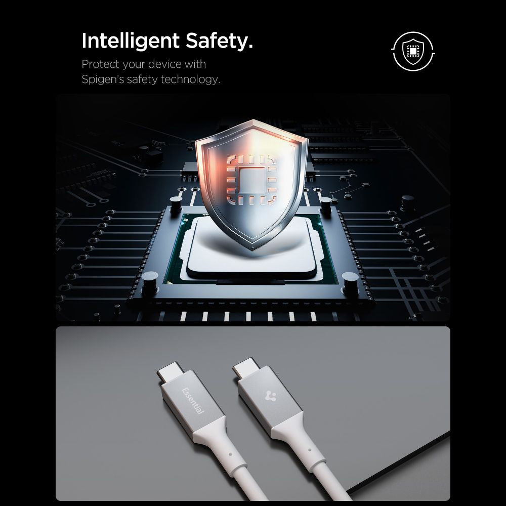 USB-C Data and Charging Cable - USB-C Spigen EB10020CC, 100W, 2m, White ACA08775