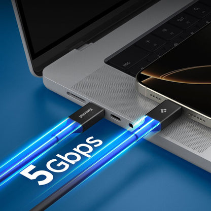 USB-C Data and Charging Cable - USB-C Spigen EB10020CC, 100W, 2m, Black ACA09460