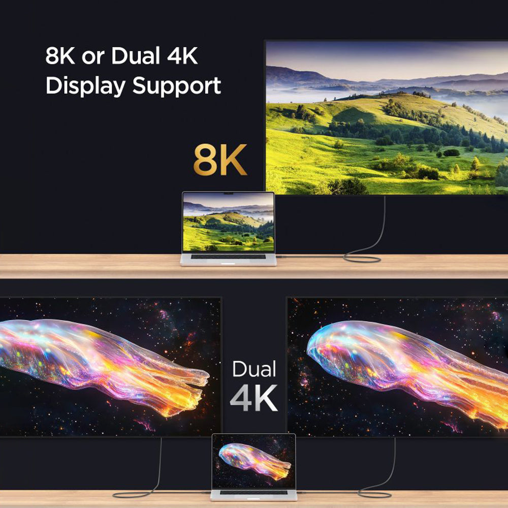 Кабел за данни и зареждане USB-C - USB-C Spigen EB24015CC, 240W, 1.5m, Бял ACA10422