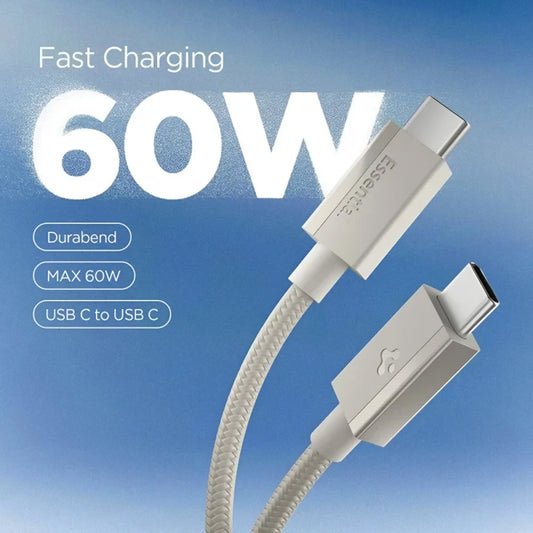 Кабел за данни и зареждане USB-C - USB-C Spigen EB6015CC, 60W, 1.5м, Титан сив ACA10419