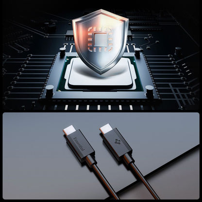 Кабел за данни и зареждане USB-C - USB-C Spigen Essential, 60W, 2m, Черен