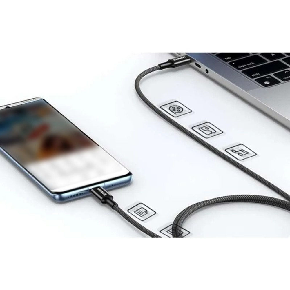 USB-C Data and Charging Cable - USB-C UGREEN L502, 100W, 1m, Gray