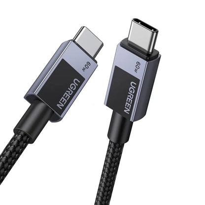 Кабел за данни и зареждане USB-C - USB-C UGREEN L524, 60W, 1m, Сив