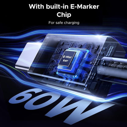 Кабел за данни и зареждане USB-C - USB-C UGREEN L524, 60W, 1m, Сив