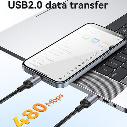 Кабел за данни и зареждане USB-C - USB-C Yesido CA185, 240W, 1.2m, Черен
