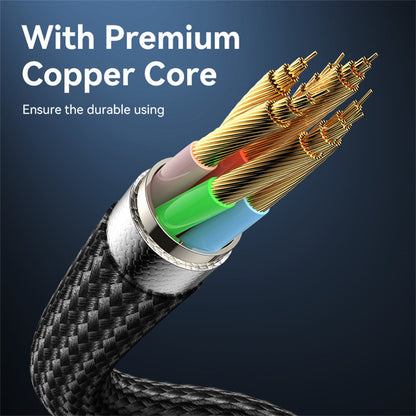 Кабел за данни и зареждане USB-C - USB-C Yesido CA185, 240W, 1.2m, Черен