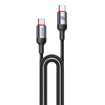 Кабел за данни и зареждане USB-C - USB-C Yesido CA186, 240W, 2m, Черен