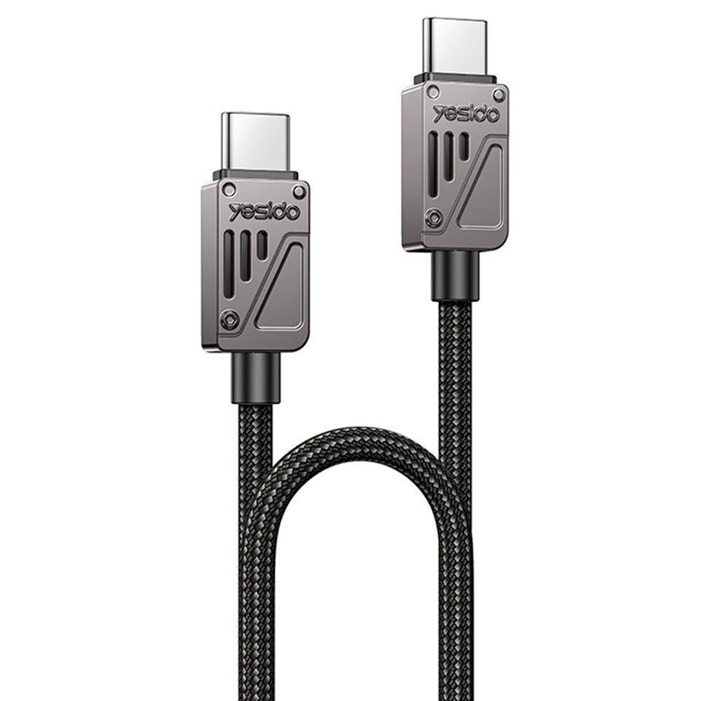 Кабел за данни и зареждане USB-C - USB-C Yesido CA196, 60W, 1.2m, Черен