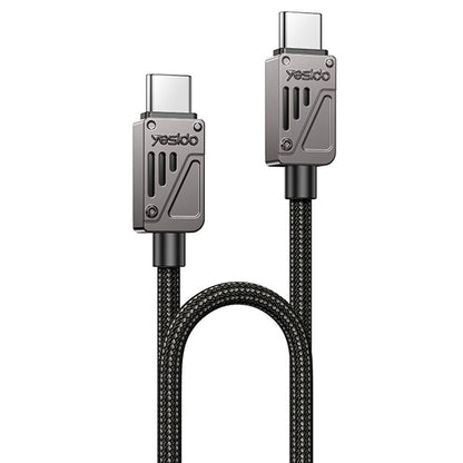 Кабел за данни и зареждане USB-C - USB-C Yesido CA196, 60W, 1.2m, Черен