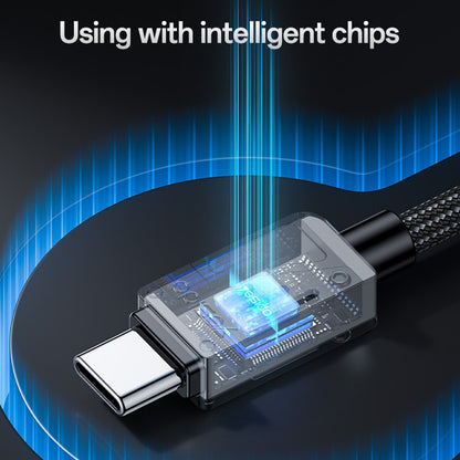 Кабел за данни и зареждане USB-C - USB-C Yesido CA196, 60W, 1.2m, Черен