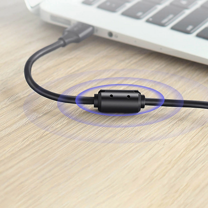 Кабел за принтер UGREEN US135, USB-A - USB-B, 5m, Черен