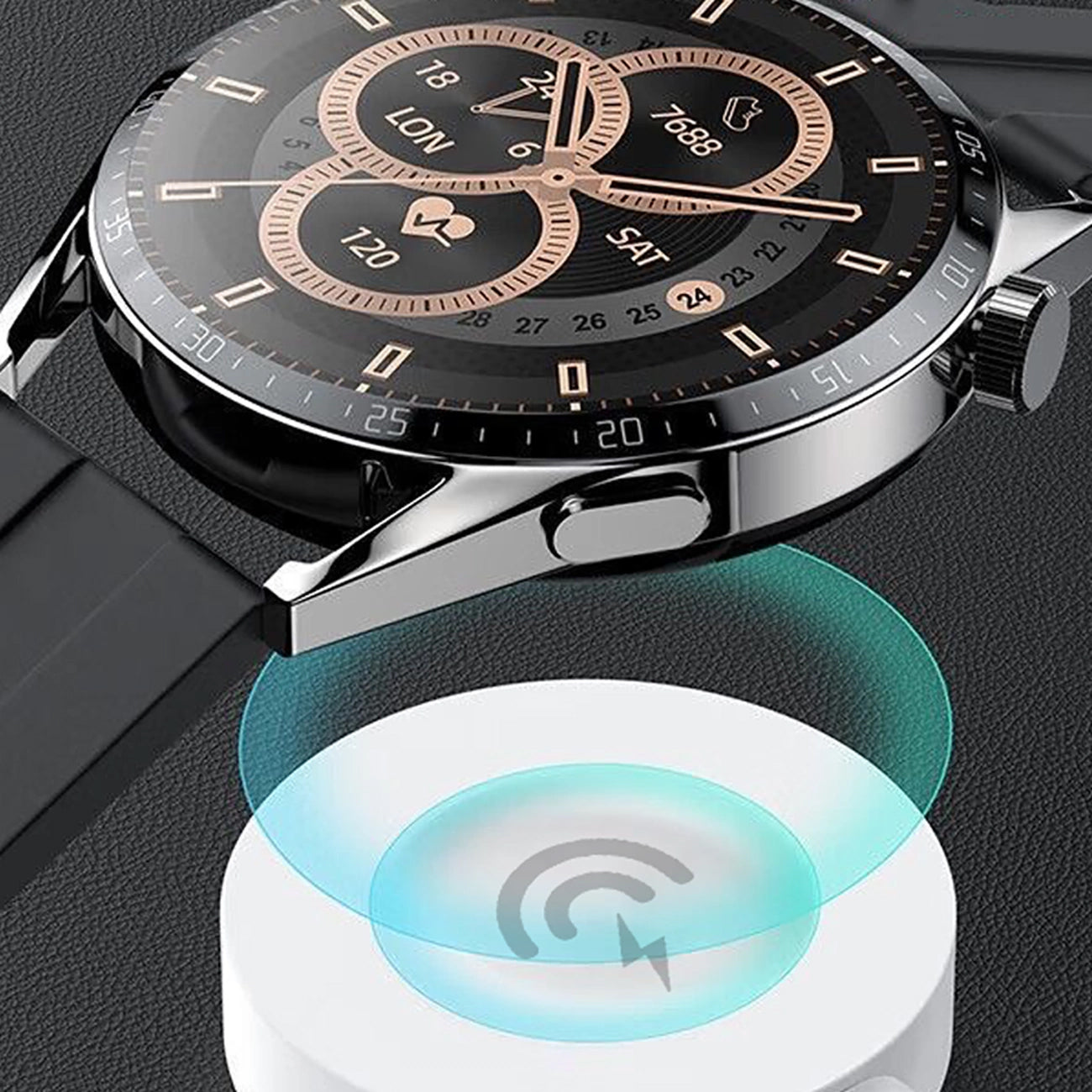 Безжично зарядно устройство Dudao A12H за Huawei Watch Series, USB-A, Бяло