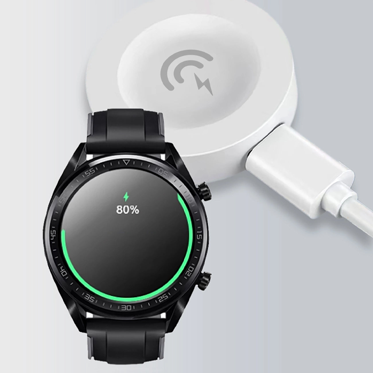 Безжично зарядно устройство Dudao A12H за Huawei Watch Series, USB-A, Бяло