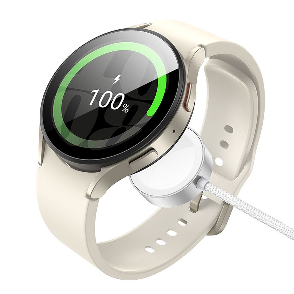Кабел за зареждане HOCO CW59 за Apple Watch / Samsung Galaxy Watch Series, Бял