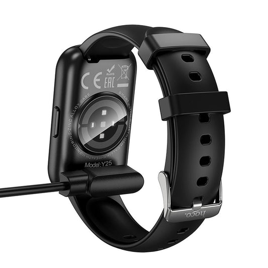 Кабел за зареждане за Smartwatch HOCO Y25, USB-A, Черен