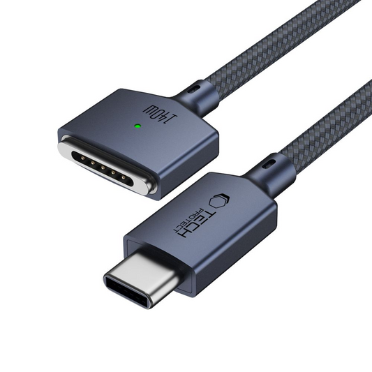 Кабел за зареждане Tech-Protect MMC01 Ultraboost, USB-C - MagSafe 3, 140W, 2м, Тъмносин