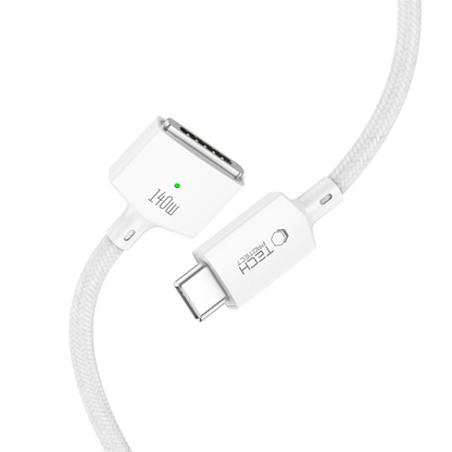 Кабел за зареждане Tech-Protect MMC01 Ultraboost, USB-C - MagSafe 3, 140W, 3м, Бял