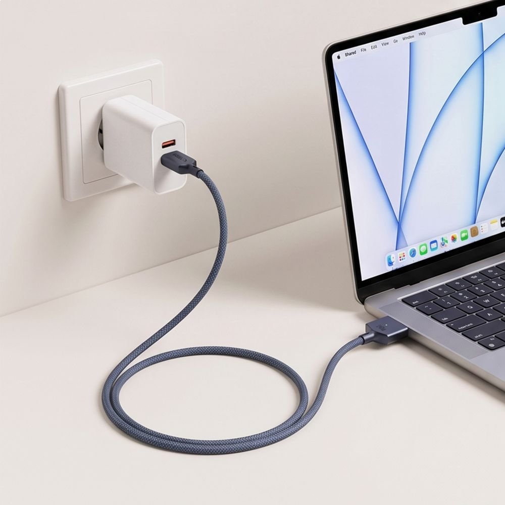 Кабел за зареждане Tech-Protect MMC01 Ultraboost, USB-C - MagSafe 3, 140W, 3м, Тъмносин