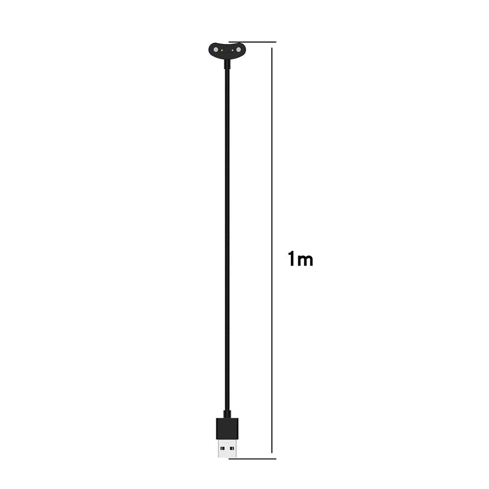 Кабел за зареждане Techsuit TCW1 за Mobvoi Watch Series, USB-A, Черен