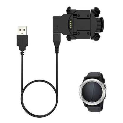 Кабел за зареждане Techsuit TGC5 за Garmin Fenix 3 Sapphire / 3 HR / 3, USB-A, Черен