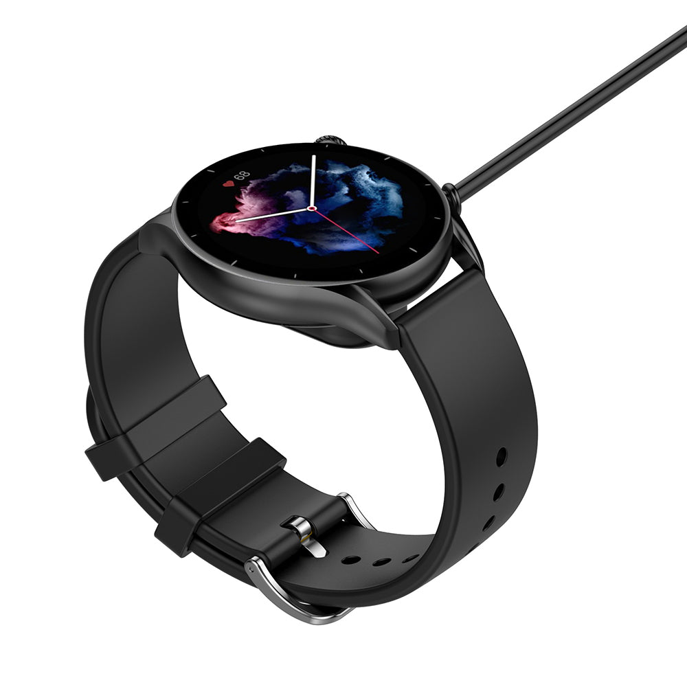 Кабел за зареждане Techsuit THA3 за Amazfit Watch Series, USB-A, Черен