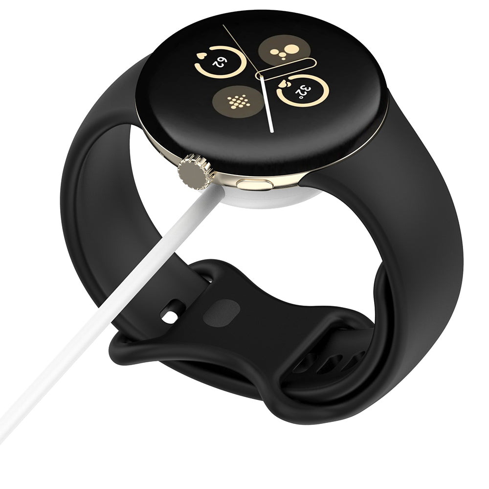 Кабел за зареждане Techsuit THC5 за Google Pixel Watch 3 45mm / Watch 3 41mm, USB-A, Бял