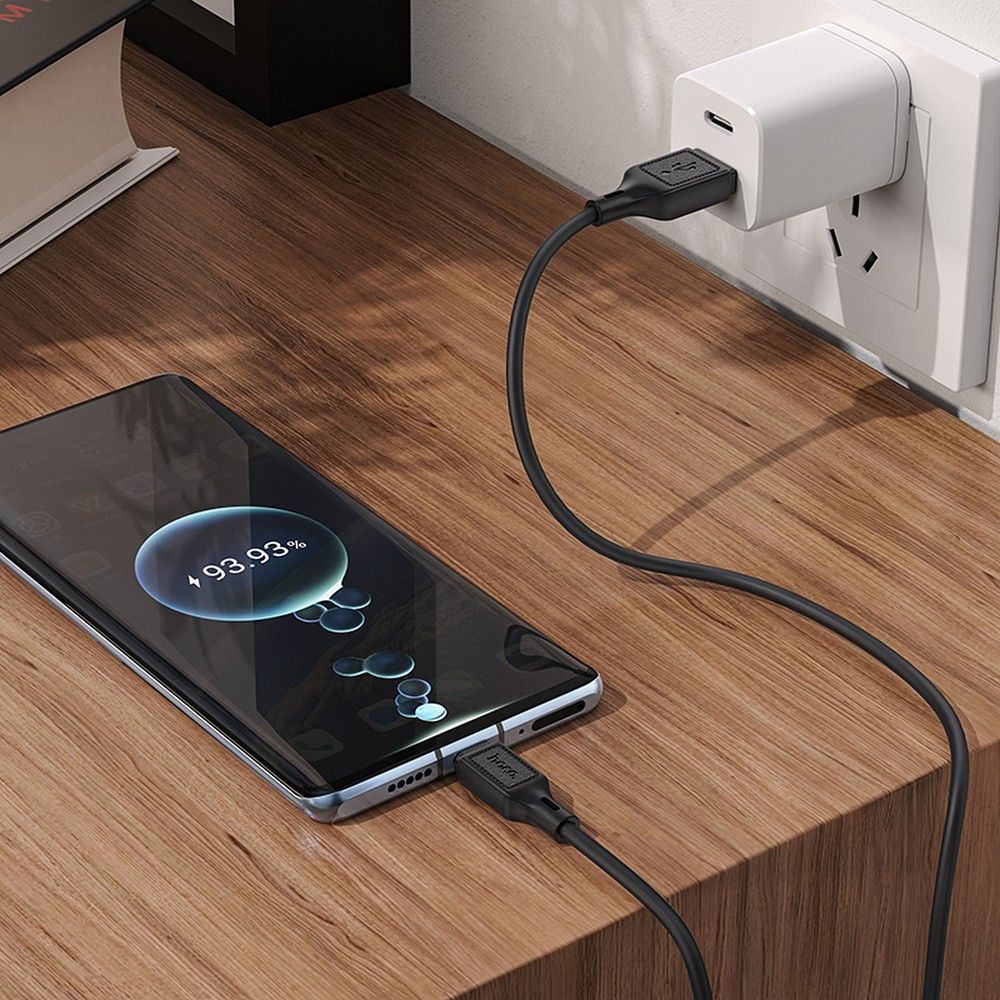 Кабел за данни и зареждане USB-A - USB-C HOCO X90, 60W, 1m, Черен