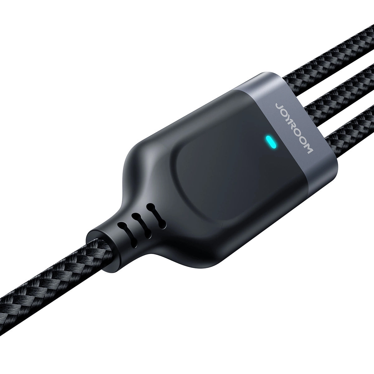 USB-A - Lightning / microUSB / USB-C кабел за зареждане Joyroom S-A18 3в1, 18W, 0,3 м, черен 