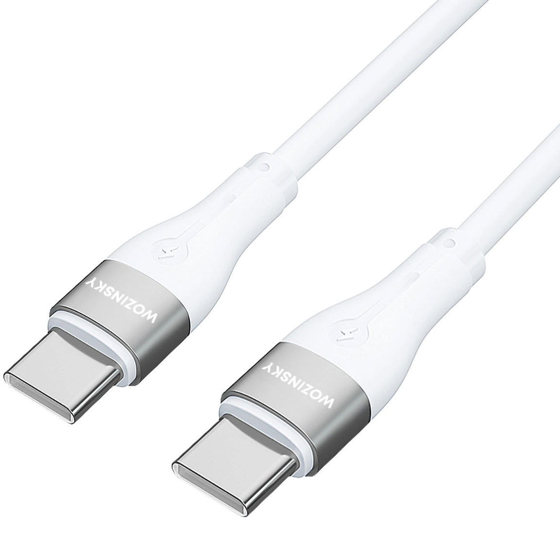 USB-C кабел за зареждане - USB-C WZK WSTCC1, 65W, 1m, бял 