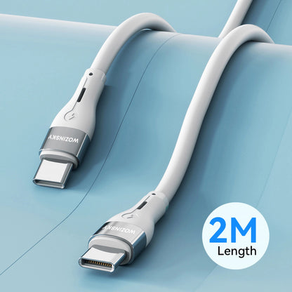 USB-C кабел за зареждане - USB-C WZK WSTCC2, 65W, 2m, бял 