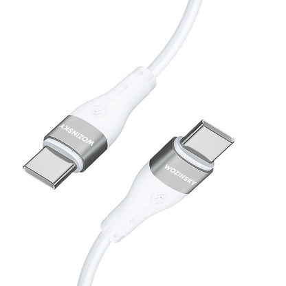 USB-C кабел за зареждане - USB-C WZK WSTCC2, 65W, 2m, бял 