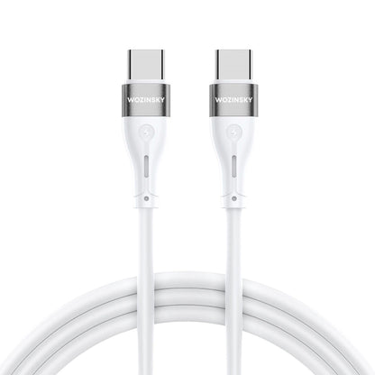 USB-C кабел за зареждане - USB-C WZK WSTCC2, 65W, 2m, бял 