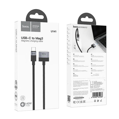 HOCO U141 Charging Cable, USB-C - MagSafe 3, 140W, 1.8m, Black