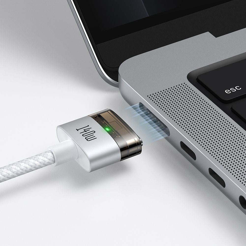 Кабел за зареждане McDodo CA-2071, USB-C - MagSafe 3, 140W, 2m, Бял