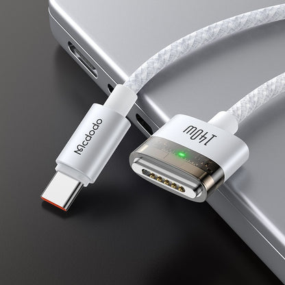 Кабел за зареждане McDodo CA-2071, USB-C - MagSafe 3, 140W, 2m, Бял