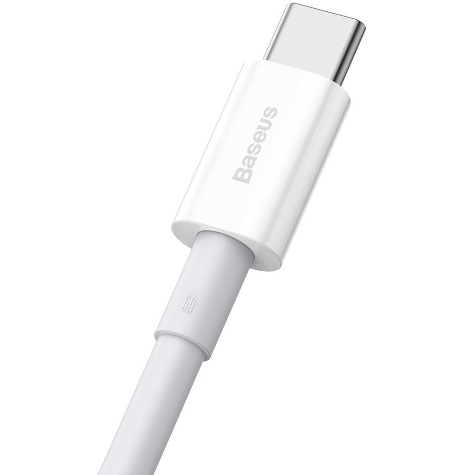 Кабел за данни и зареждане USB-A - USB-C Baseus Superior Series, 66W, 1m, бял CATYS-02